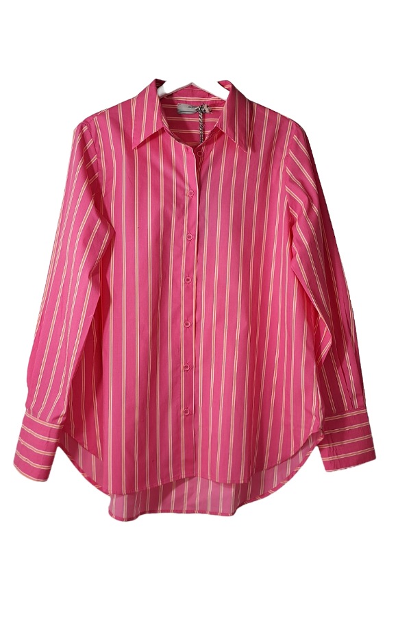 Devotion Twins - Avithos stripped pink shirt